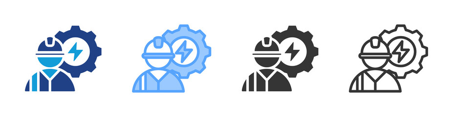 Aufkleber - Electrical Engineering icon set multiple style collection