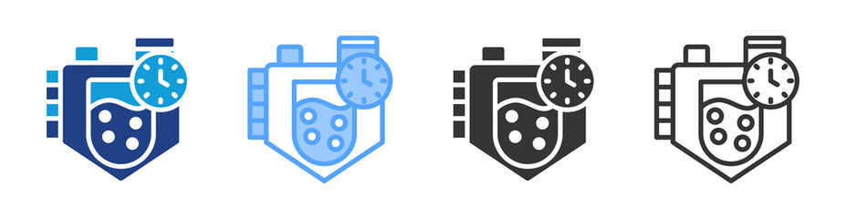 Poster - Fermentation icon set multiple style collection