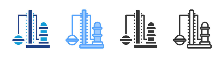 Poster - Petroleum Refining icon set multiple style collection