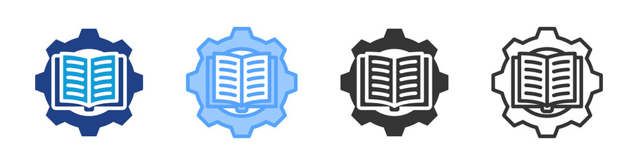 Poster - Study icon set multiple style collection