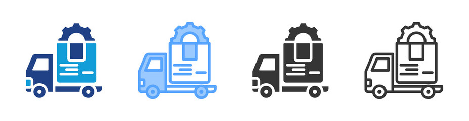 Poster - Transportation Product icon set multiple style collection