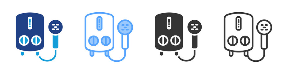Poster - Water Heater icon set multiple style collection