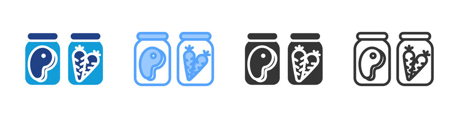 Poster - Food Preservation icon set multiple style collection