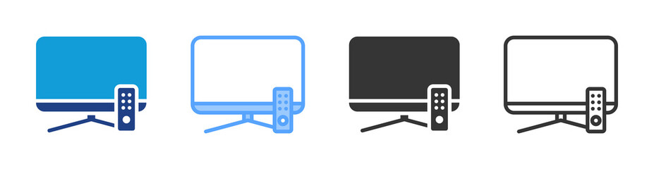 Poster - Led Tv icon set multiple style collection