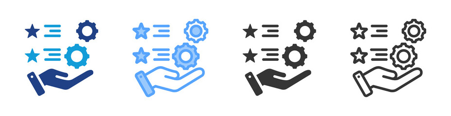 Poster - Features icon set multiple style collection