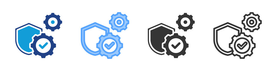 Poster - Authentication Mechanisms icon set multiple style collection