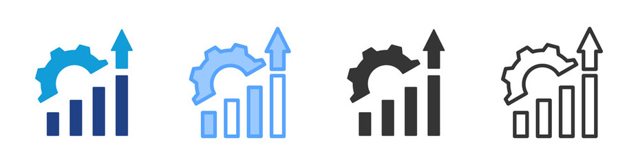 Aufkleber - Performance icon set multiple style collection