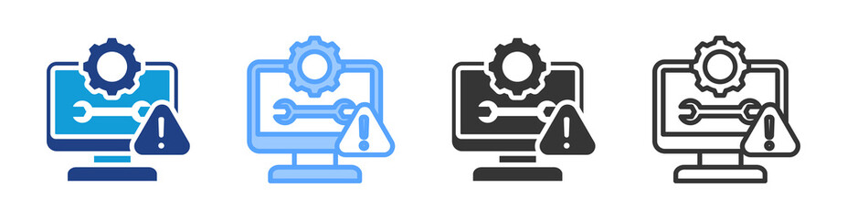 Aufkleber - Troubleshooting icon set multiple style collection