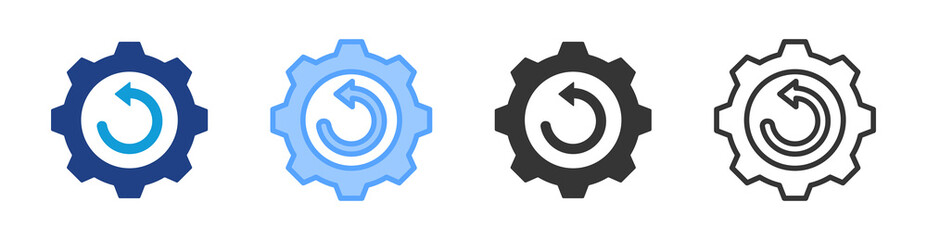 Fototapete - Frp Publishing Service icon set multiple style collection
