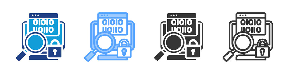 Poster - Security Vulnerabilities icon set multiple style collection