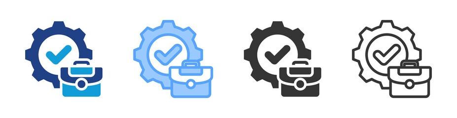 Poster - Basic Job icon set multiple style collection