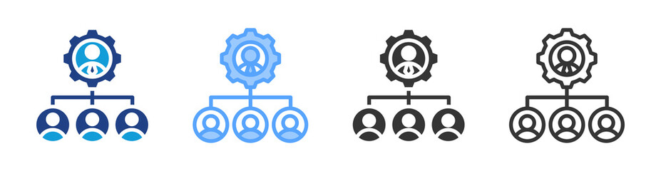 Aufkleber - Organization icon set multiple style collection