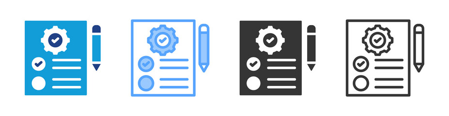 Poster - Evaluation Method icon set multiple style collection