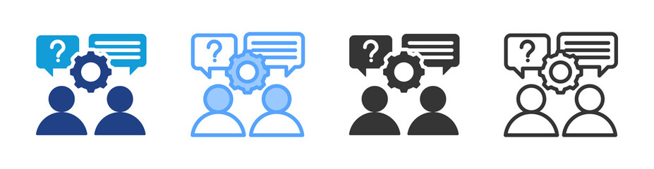 Poster - Clarrification icon set multiple style collection