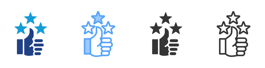 Poster - Review icon set multiple style collection