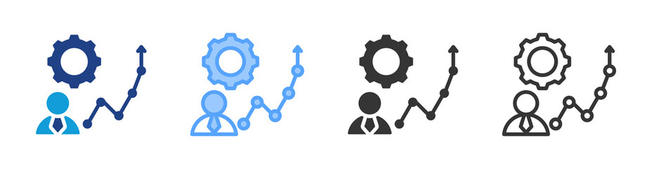 Aufkleber - Performance Employee icon set multiple style collection