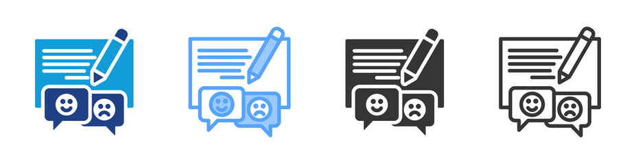 Fototapete - Feedback icon set multiple style collection