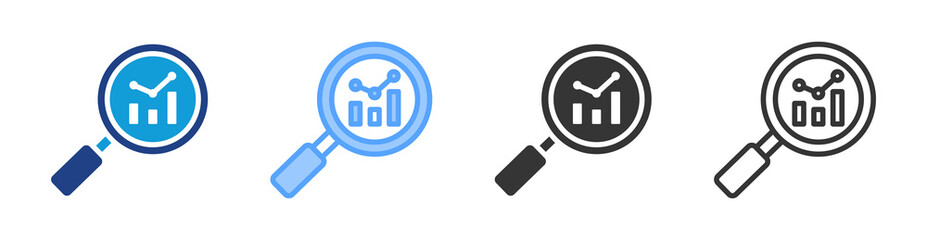 Poster - Analysis icon set multiple style collection