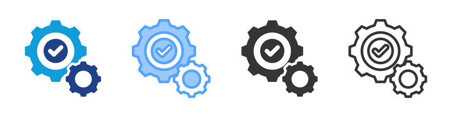 Poster - Check icon set multiple style collection
