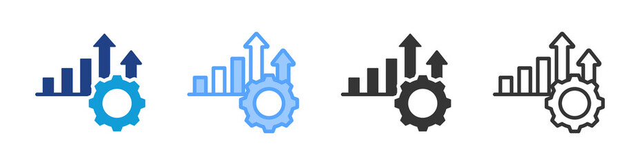 Aufkleber - Performance icon set multiple style collection