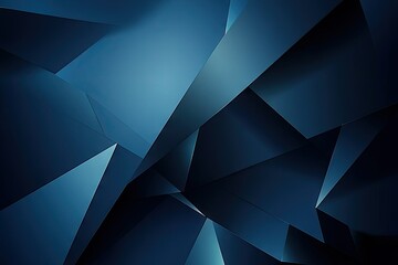Poster - Abstract geometric shapes in deep blue tones create a modern. dynamic background. perfect for technology or design-related projects