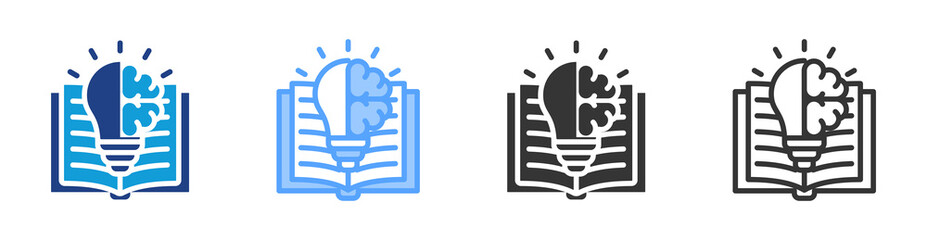 Poster - Knowledge icon set multiple style collection