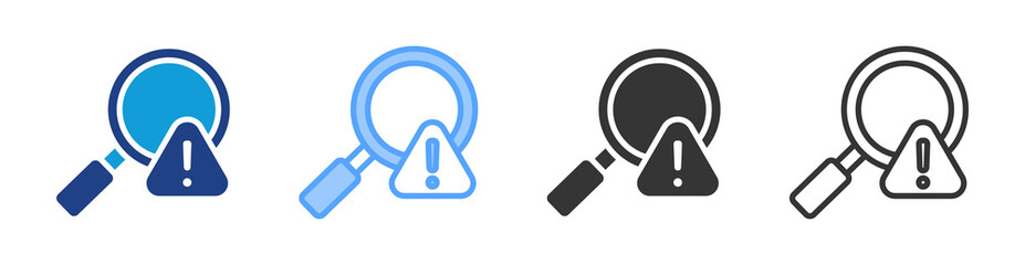 Poster - Identify Problem icon set multiple style collection