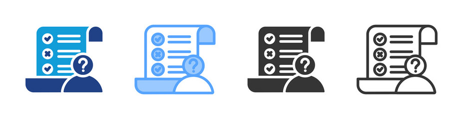 Poster - Hypothesis Testing icon set multiple style collection