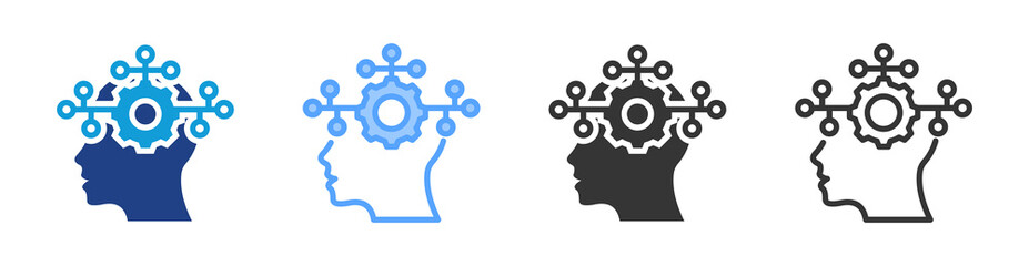 Poster - Critical Thinking icon set multiple style collection