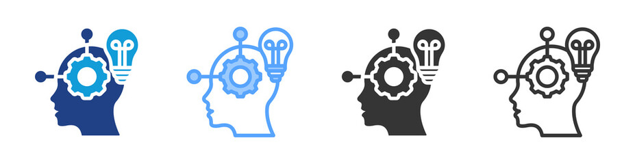 Poster - Lateral Thinking icon set multiple style collection