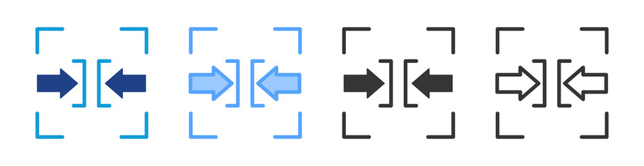 Poster - Constraints icon set multiple style collection