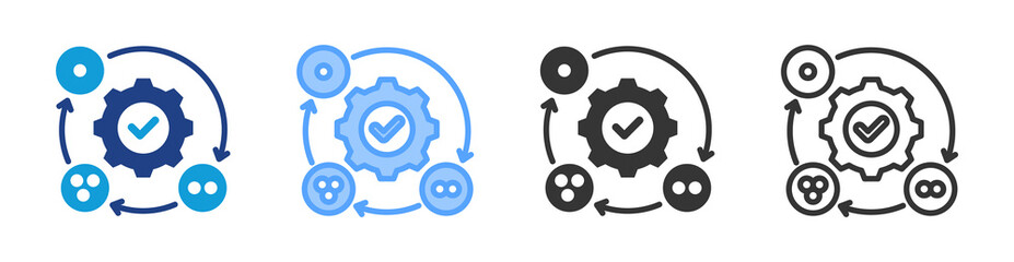 Poster - Phase icon set multiple style collection
