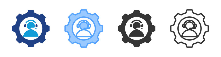 Aufkleber - Communication Services icon set multiple style collection