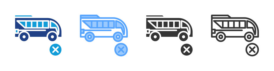 Poster - Eliminate Transportation icon set multiple style collection