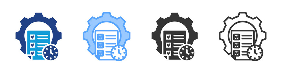Poster - Project Management icon set multiple style collection