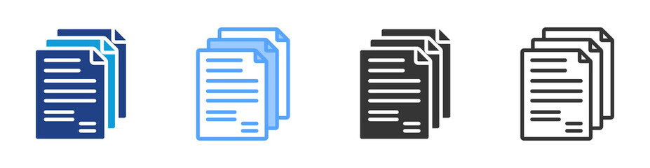 Poster - Copying icon set multiple style collection
