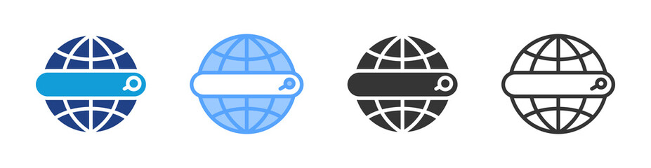 Aufkleber - Website Domain icon set multiple style collection