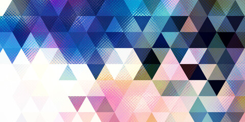 Poster - blue grid mosaic background, creative design templates