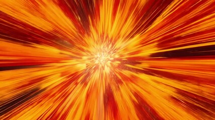 Poster - vibrant explosion of colors in dynamic patterns of red, orange, and yellow, radiating energy and int