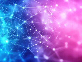 Poster - Abstract plexus background with connecting dots and lines Global network connection, digital technology and communication concept
