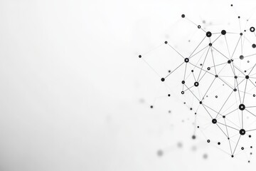 Fototapete - Abstract white futuristic background White background connecting dots and lines on a white background Wave white background Abstract white futuristic background Wave with connectin