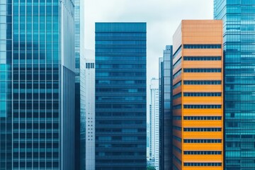 Poster - Beautiful architecture building exterior cityscape in Singapore city skyline