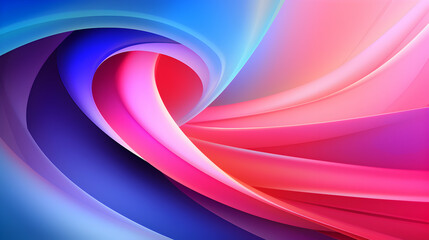 Poster - Fluid Color Swirls: An abstract symphony of blended blue, pink, and red hues