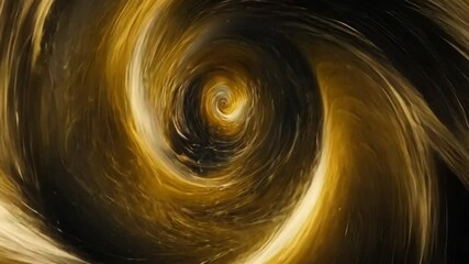 Poster - mesmerizing abstract swirl of golden hues dynamic vortex of motion and energy, where light and shado