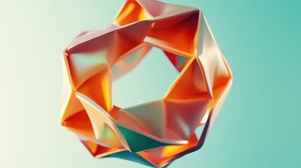 Poster - Abstract geometric form in swirling, colorful planes.