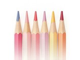 Color pencils isolated on white background. Text colors.