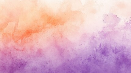 Poster - Watercolor texture with fluid blend of vibrant peach, pink and violet tones