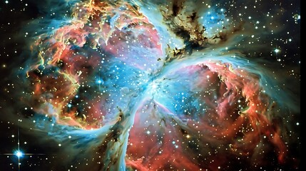 intricate tapestry of cosmic gasses and stardust nebula formation