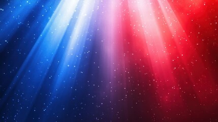 Aufkleber - Dynamic blue and red light beams radiate outward, creating a striking visual effect