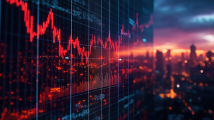Poster - Finance news covering Bitcoin market decline shown on screen highlighting crypto fall